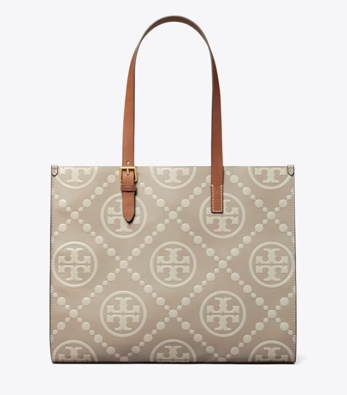 Sac cabas contrasté avec T Monogram en relief Sac cabas contrasté avec T Monogram en relief