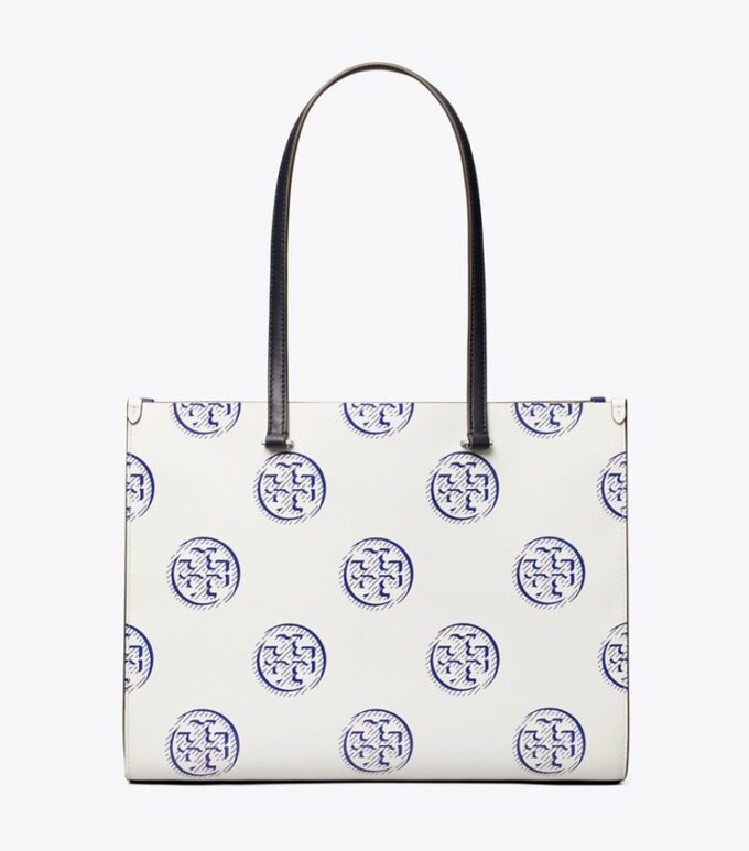 Sac cabas contrasté avec T Monogram en relief Sac cabas contrasté avec T Monogram en relief