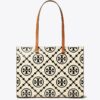 Sac cabas contrasté avec T Monogram en relief Sac cabas contrasté avec T Monogram en relief