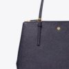 Sac cabas en cuir à double fermeture éclair Sac cabas en cuir à double fermeture éclair