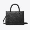 Sac cabas à poignées T Monogram embossé Sac cabas à poignées T Monogram embossé