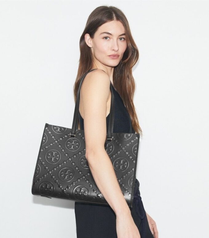 Sac cabas T Monogram embossé Sac cabas T Monogram embossé