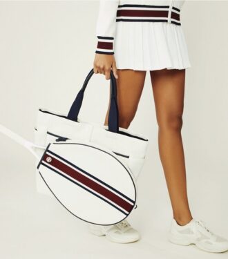 Sac de tennis à rayures