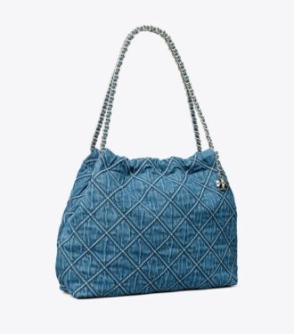 Sac hobo en denim souple Fleming