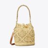 Sac seau en raphia T Monogram Sac seau en raphia T Monogram