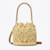 Sac seau en raphia T Monogram Sac seau en raphia T Monogram