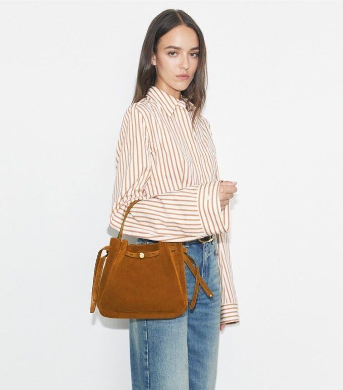 Sac seau Romy en daim Sac seau Romy en daim
