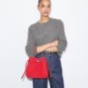 Sac seau Romy en daim avec surpiqûres Sac seau Romy en daim avec surpiqûres