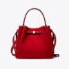 Sac seau Romy en daim avec surpiqûres Sac seau Romy en daim avec surpiqûres