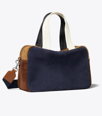 Sacoche en daim color block
