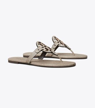 Sandales Miller en cuir gaufré