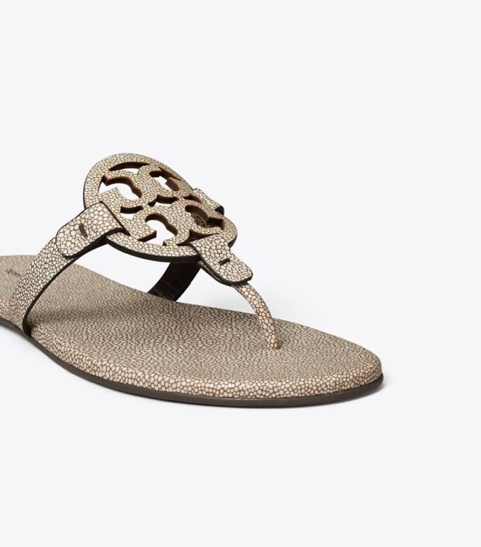 Sandales Miller en cuir gaufré