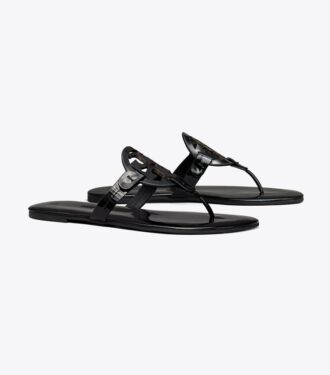 Sandales Miller en cuir verni souple, étroites