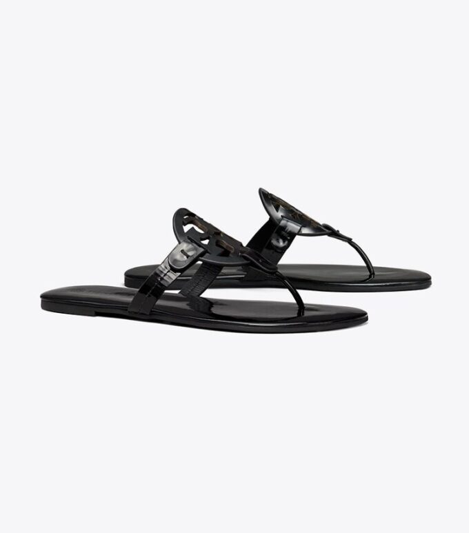 Sandales Miller en cuir verni souple, étroites Sandales Miller en cuir verni souple, étroites