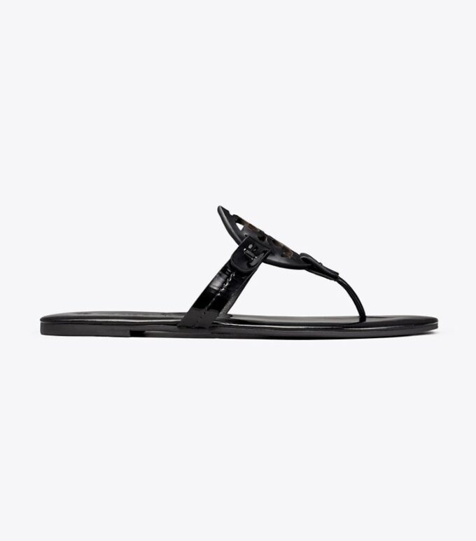 Sandales Miller en cuir verni souple, étroites Sandales Miller en cuir verni souple, étroites