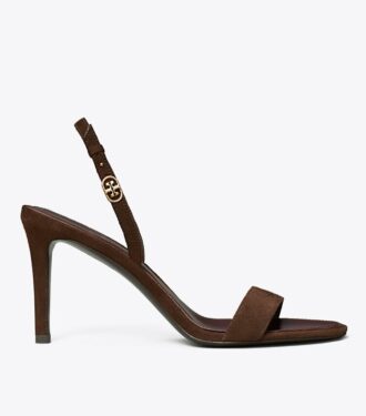 Sandales à talons avec boucle Double T