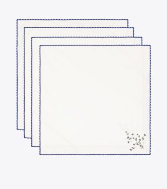 Set de 4 serviettes brodées Jolie Fleur