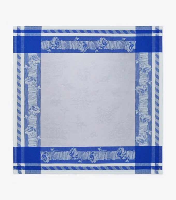 Set de 4 serviettes Jacquard à motif rose Set de 4 serviettes Jacquard à motif rose