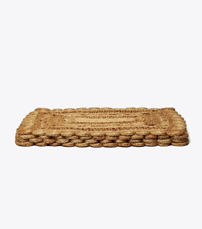 Set de 4 sets de table rectangulaires en jute Set de 4 sets de table rectangulaires en jute
