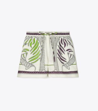Short de camping en lin imprimé Short de camping en lin imprimé