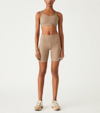 Short de cyclisme taille haute en mélange compressif