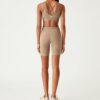 Short de cyclisme taille haute en mélange compressif Short de cyclisme taille haute en mélange compressif