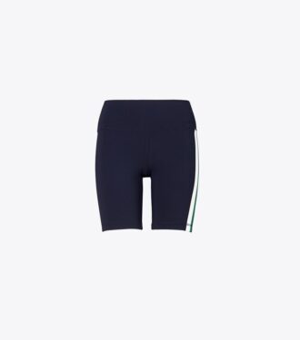Short de cyclisme taille haute sculptant à compression et bandes latérales