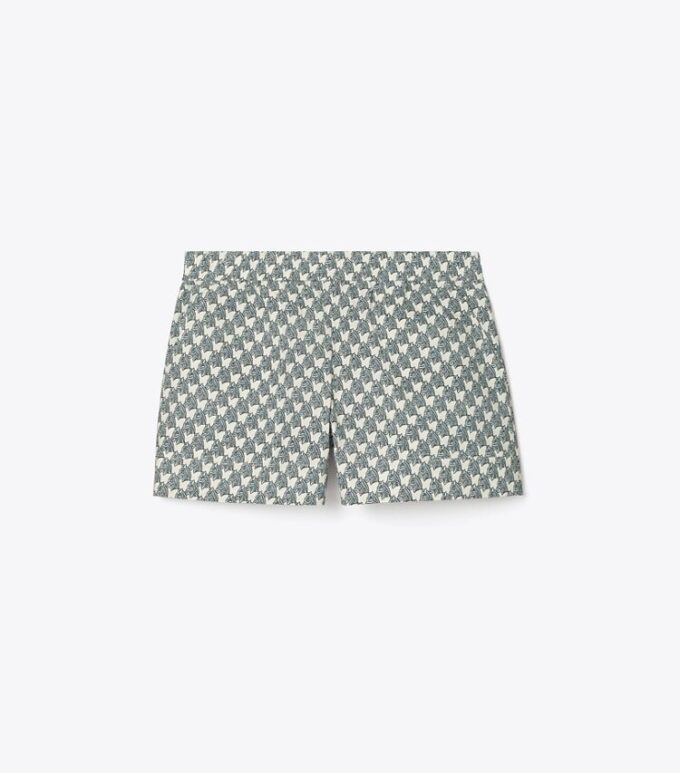 Short en popeline de coton imprimé