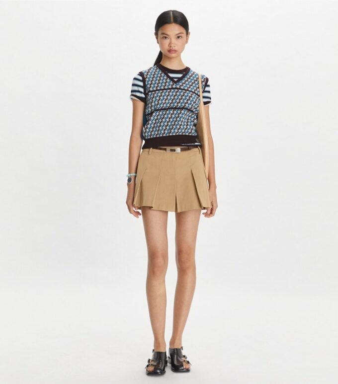 Short plissé en micro-twill Short plissé en micro-twill
