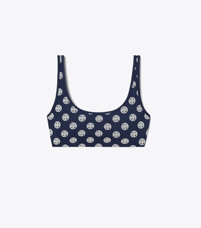 Soutien-gorge à compression et encolure dégagée avec monogramme T Monogram Soutien-gorge à compression et encolure dégagée avec monogramme T Monogram