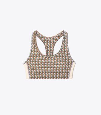 Soutien-gorge à dos nageur et rayures imprimées sur les côtés Soutien-gorge à dos nageur et rayures imprimées sur les côtés