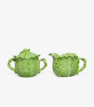 Sucrier et crémier à couvercle Lettuce Ware Sucrier et crémier à couvercle Lettuce Ware