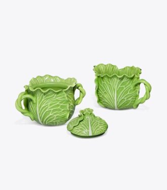Sucrier et crémier à couvercle Lettuce Ware Sucrier et crémier à couvercle Lettuce Ware