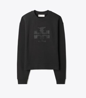 Sweat-shirt avec logo en cristal