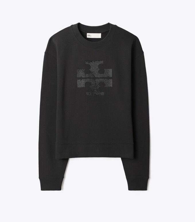Sweat-shirt avec logo en cristal Sweat-shirt avec logo en cristal