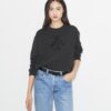 Sweat-shirt avec logo en cristal Sweat-shirt avec logo en cristal