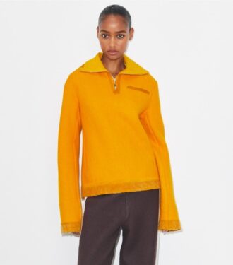 Sweat-shirt en laine à demi-zip Sweat-shirt en laine à demi-zip