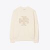 Sweat-shirt épais en molleton français à col rond et logo en forme de cœur Sweat-shirt épais en molleton français à col rond et logo en forme de cœur