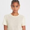 T-shirt en dentelle avec logo T-shirt en dentelle avec logo
