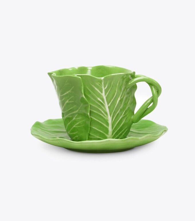Tasse et soucoupe Lettuce Ware, lot de 2 Tasse et soucoupe Lettuce Ware, lot de 2