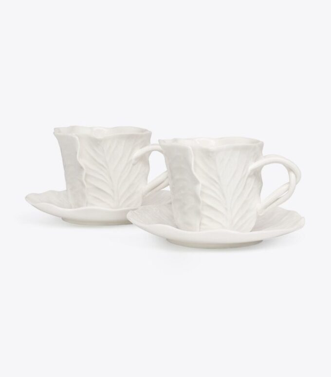 Tasse et soucoupe Lettuce Ware, lot de 2 Tasse et soucoupe Lettuce Ware, lot de 2