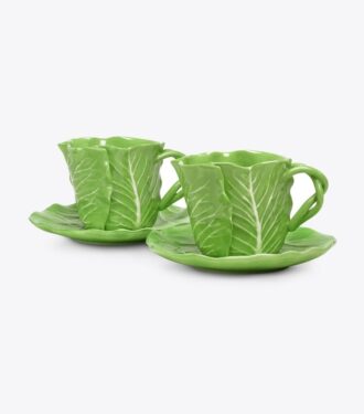 Tasse et soucoupe Lettuce Ware, lot de 2