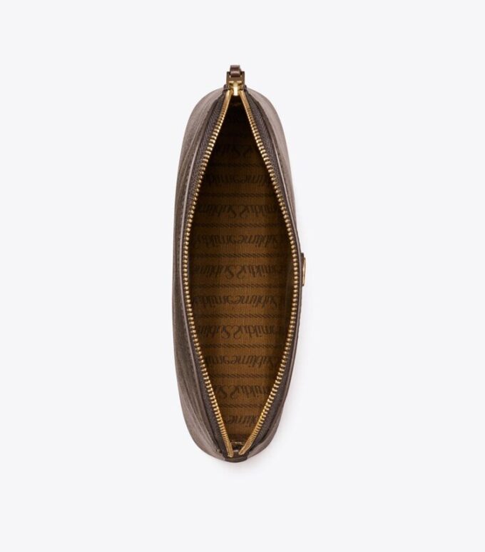 Trousse de maquillage bombée en toile enduite T Monogram T Trousse de maquillage bombée en toile enduite T Monogram T