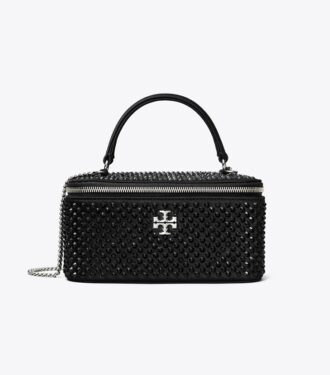 Trousse de toilette en satin embellie Kira