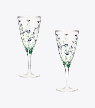 Verres à champagne Jolie Fleur, lot de 2