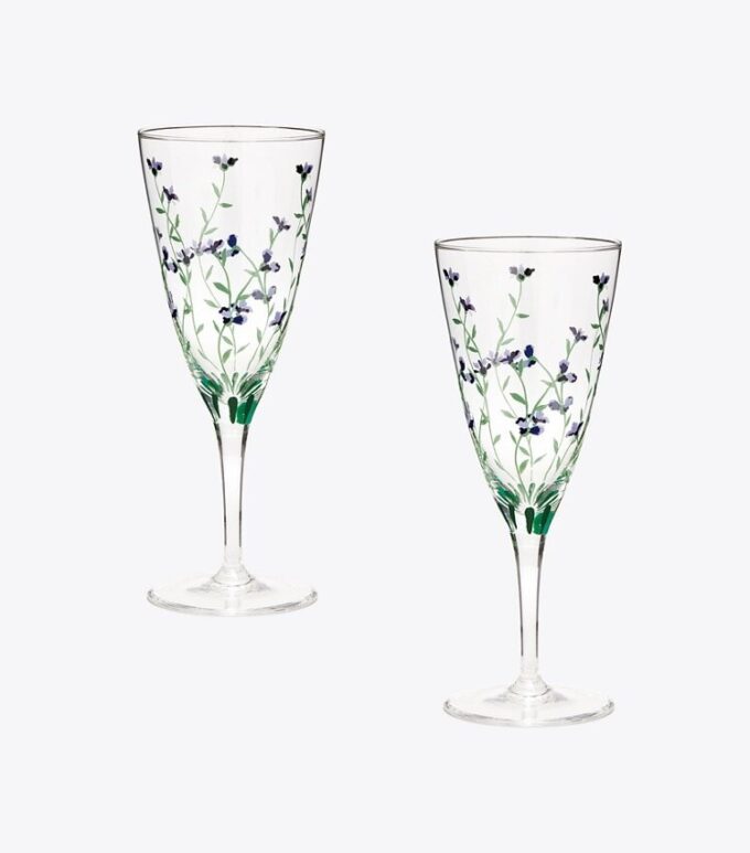 Verres à champagne Jolie Fleur, lot de 2 Verres à champagne Jolie Fleur, lot de 2