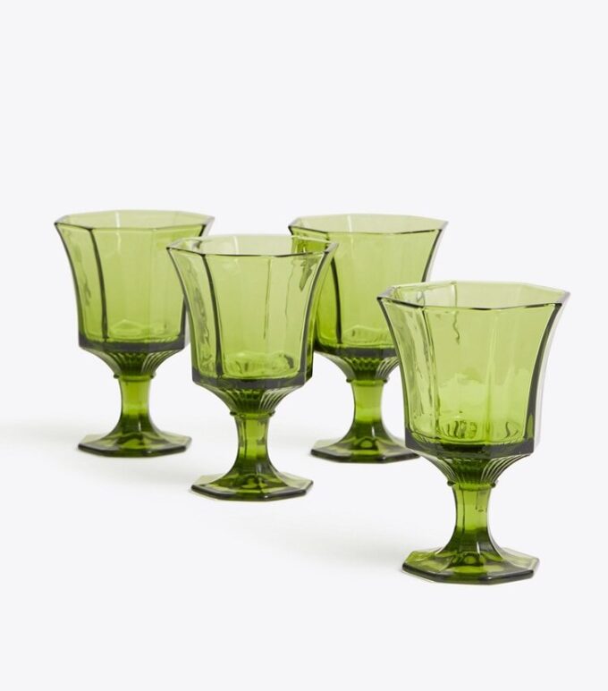 Verres à eau en verre pressé, lot de 4 Verres à eau en verre pressé, lot de 4