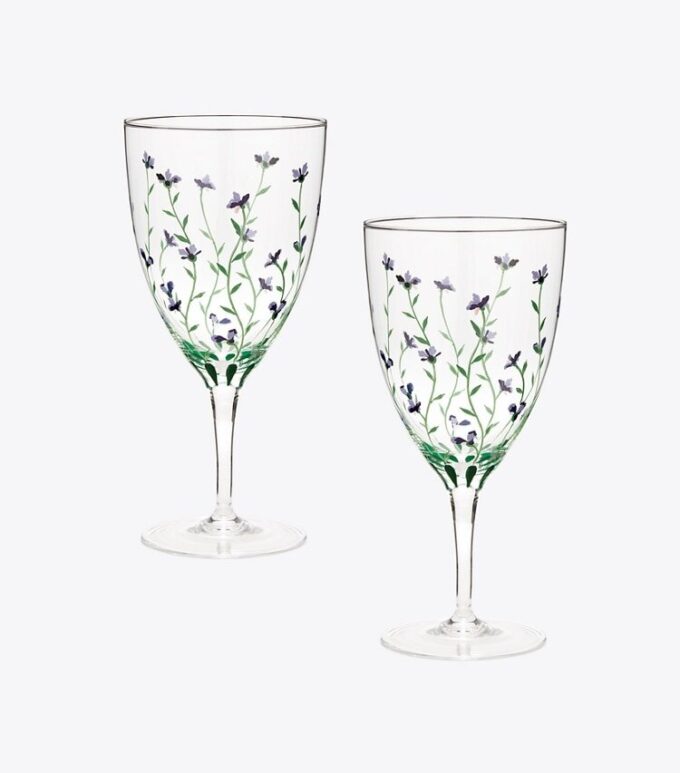 Verres à eau Jolie Fleur, lot de 2 Verres à eau Jolie Fleur, lot de 2