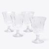 Verres à vin en verre pressé, lot de 4 Verres à vin en verre pressé, lot de 4