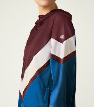 Veste de course en satin chevron haute performance Veste de course en satin chevron haute performance